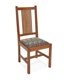 A contemporary Stickley oak chair