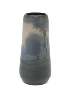 A Rookwood Vellum glaze pottery vase, Frederick Rothenbusch