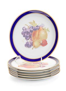 Six Schumann-Bavaria "Bountiful" porcelain salad plates