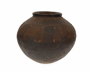 A Nigerian Igala pottery water jar