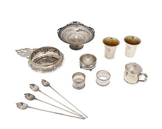 A group of silver holloware items