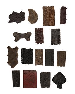A group of Indian fabric stamps