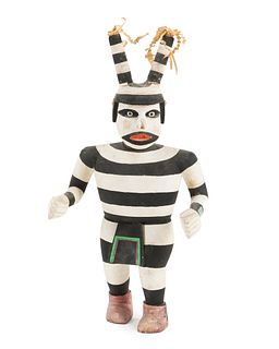 A Hopi clown kachina doll