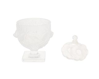 Two Lalique glass items