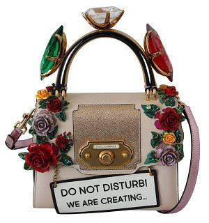 Leather Crystal Floral Roses Crossbody Borse WELCOME