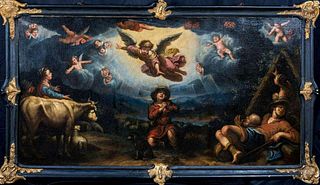 Huge 17th Century Italian School Old Master Angels &