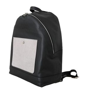 BILLIONAIRE ITALIAN COUTURE BLACK GRAY LEATHER BACKPACK