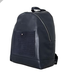 BILLIONAIRE ITALIAN COUTURE BLUE LEATHER BACKPACK BAG