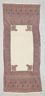 Antique Kashmir Embroidery: 51" x 118" (130 x 300 cm)