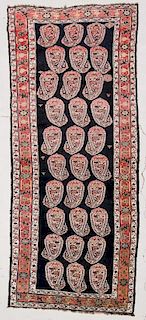 Antique West Persian Kurd Boteh Rug: 4'9" x 11'3"