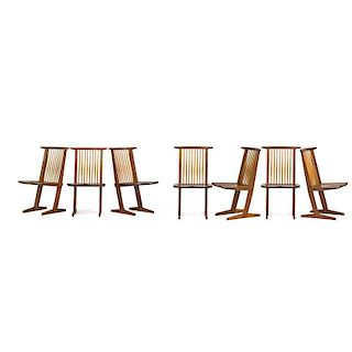 GEORGE NAKASHIMA Seven Conoid dining chairs