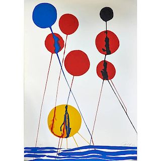 ALEXANDER CALDER Lithograph, "Balloons"
