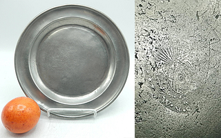 Pewter Plate Marked by Yale