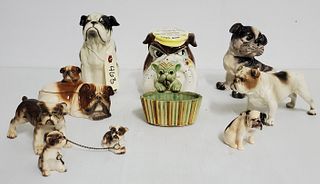 Japanese Porcelain Bulldog Figurines