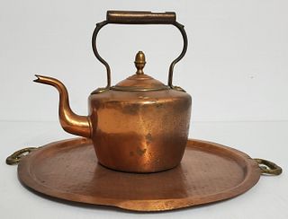 Copper Kettle & Serving Tray