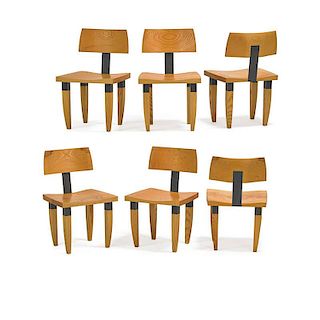 CHRIS LEHRECKE Six dining chairs
