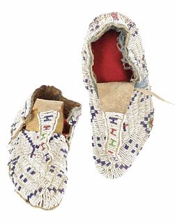 Black Kettle Sioux Fully Beaded Moccasins 1860-70
