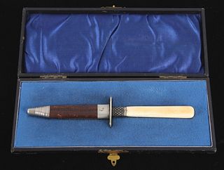 Fabyan Knife Co. Bone Handle Dagger & Scabbard