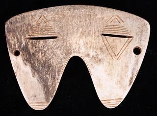 1800-1900's Inuit or Yupik Bone Snow Goggles