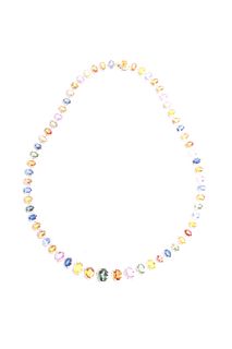 40.66ct Multi-Colored Sapphire & Diamond Necklace
