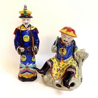 Two Porcelain Figures Of Chinese Men