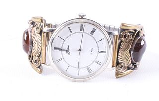 Belair Watch With Navajo Brown Opal Cuff & Band