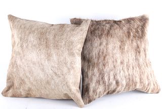 Brindle Light Brown/Cream Cowhide Premium Pillows