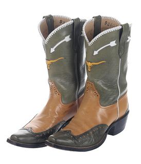 Vintage 1950 Style Longhorn Oxford Cowboy Boots