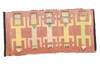 Navajo Yei Be Chei Polychrome Wool Rug c. 1950's