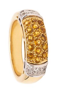 Van Cleef & Arpels 1.42 Ctw diamonds & sapphires 18k ring