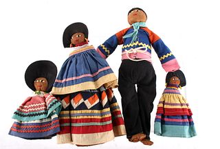 Muscogee Seminole Doll Family c. 1900-