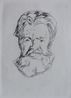 Edvard Munch drypoint