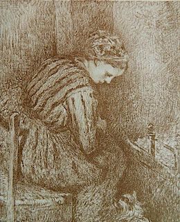 after Camille Pissarro lithograph