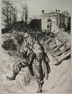 James Jacques Tissot etching and drypoint