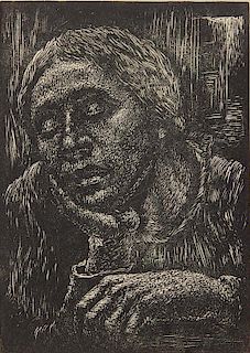 Albert Abramovitz wood engraving