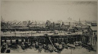 Lawrence E. Kupferman etching and drypoint