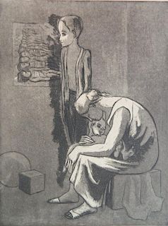 Joseph Leboit etching and aquatint
