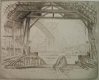 Joseph Pennell etching and drypoint