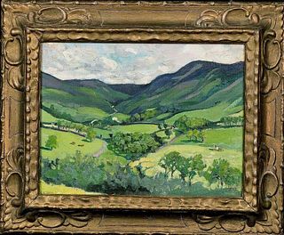 English Country Valley Landscape Lucien PISSARRO