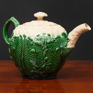 Staffordshire Glazed Earthenware 'Cauliflower' Teapot and Cover