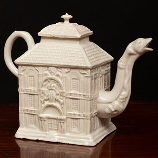 Staffordshire Salt Glazed Stoneware 'Cast House' Teapot and Cover