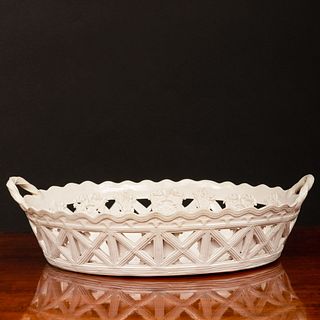 English Salt Glazed Earthenware Basket
