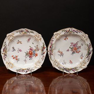Pair of Chelsea Porcelain Plates