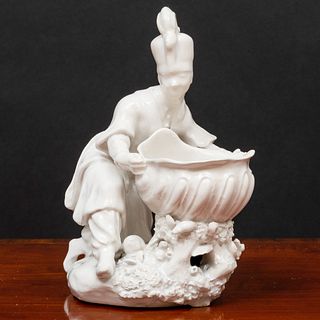 Bow Porcelain White Figural Salt Cellar