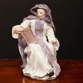 Early English Porcelain Figure of Heloise, Probably Bow