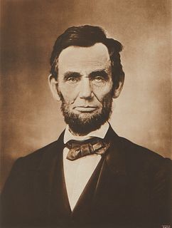 Large Photogravure by Moses Rice of Abraham Lincoln