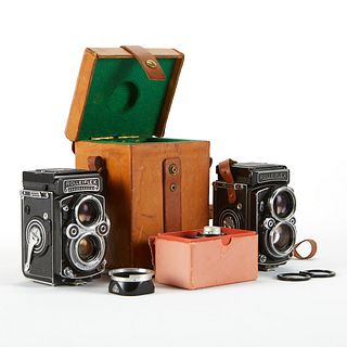 Grp: 4 Rolleiflex and Case and Steritar