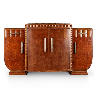 Jules Leleu Style Cabinet Sideboard