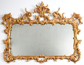 Italian Gold Ornate Antique Mirror Baroque