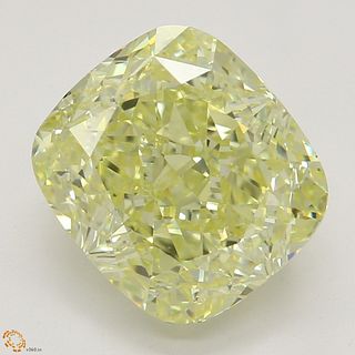 3.02 ct, Natural Fancy Yellow Even Color, VS2, Cushion cut Diamond (GIA Graded), Appraised Value: $64,300 